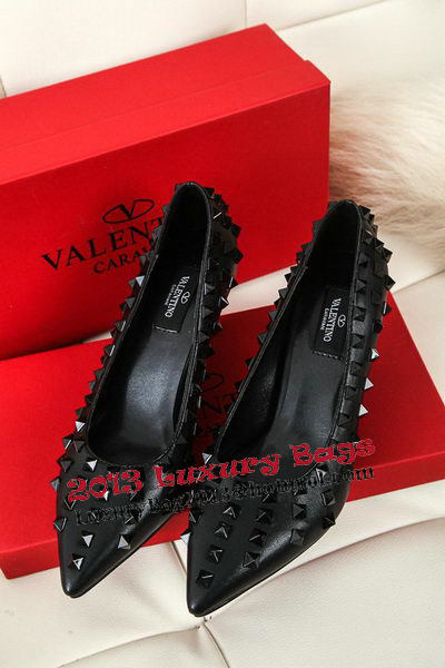 Valentino Sheepskin Leather Rivet 65mm Pump VT285YZM Black