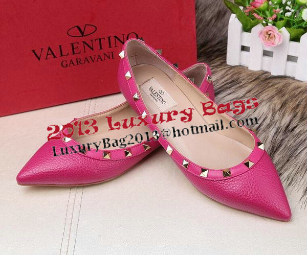 Valentino Sheepskin Leather Rivet Flat VT213YZM Rose