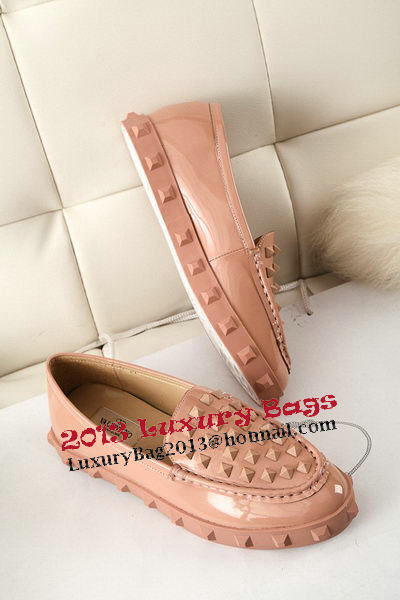 Valentino Sheepskin Leather Rivet Flat VT301YZM Apricot