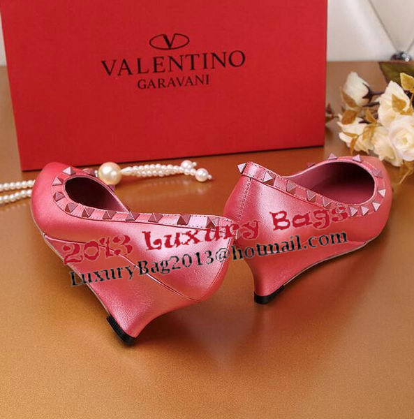 Valentino Smooth Leather Rivet Pump VT233YZM Rosy