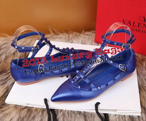 Valentino Smooth Leather Rivet Sandal VT228YZM Royal