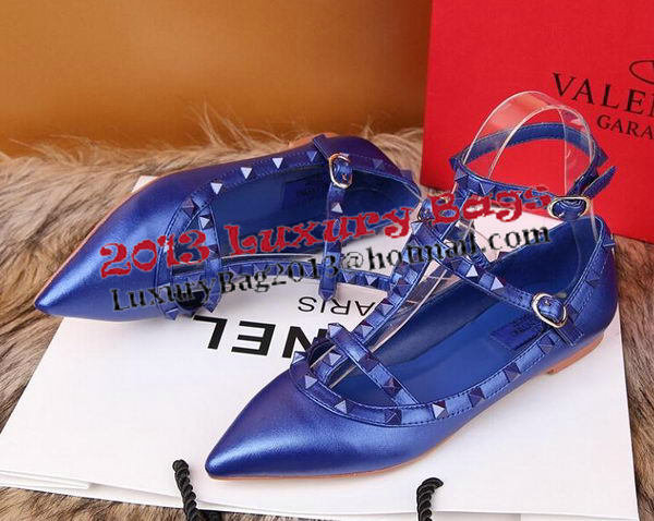 Valentino Smooth Leather Rivet Sandal VT228YZM Royal