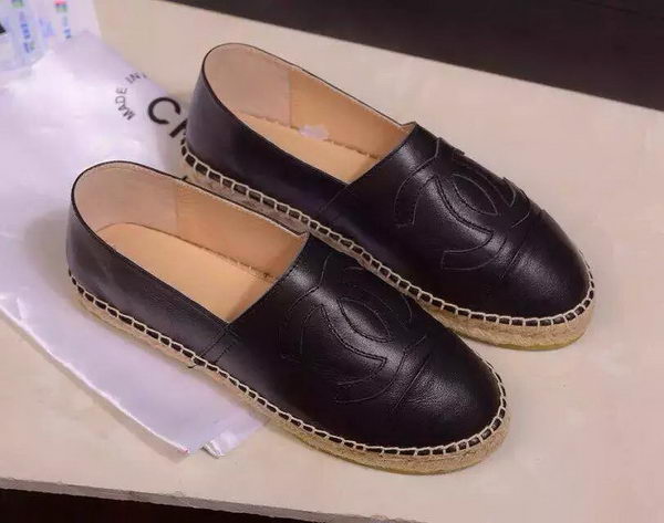 Chanel Leather Toe Flat CH1015LRF Black