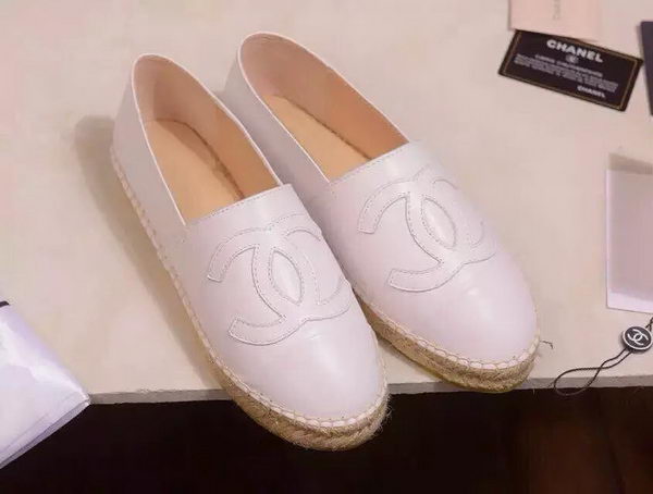 Chanel Leather Toe Flat CH1015LRF White