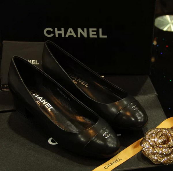 Chanel Sheepskin Leather Pump CH1079 Black