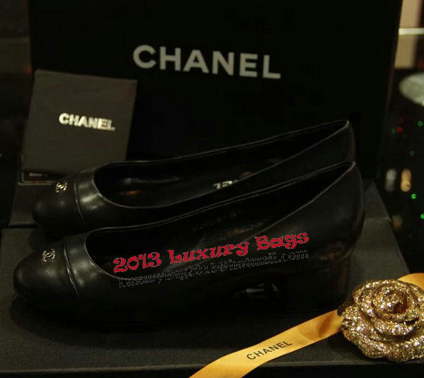 Chanel Sheepskin Leather Pump CH1079 Black