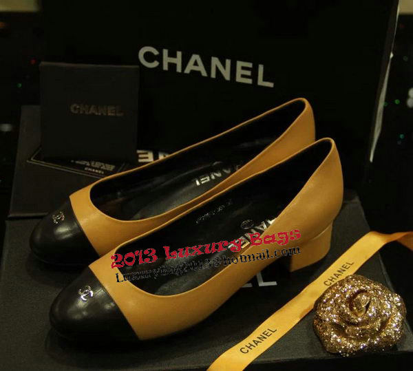 Chanel Sheepskin Leather Pump CH1079 Brown