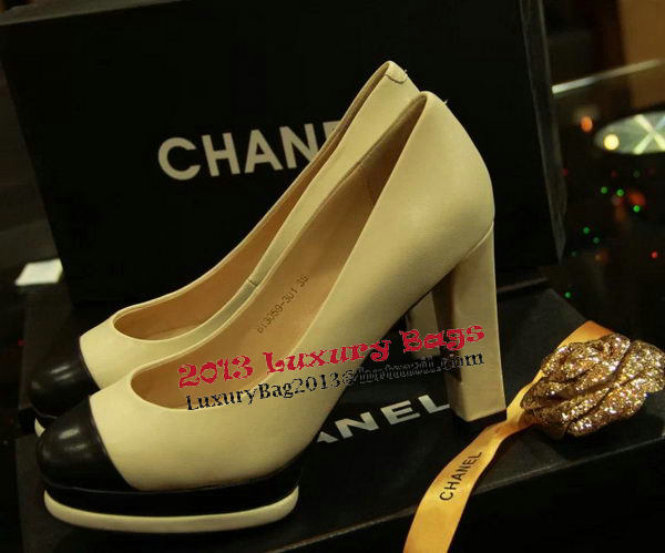 Chanel Sheepskin Leather Pump CH1082 White