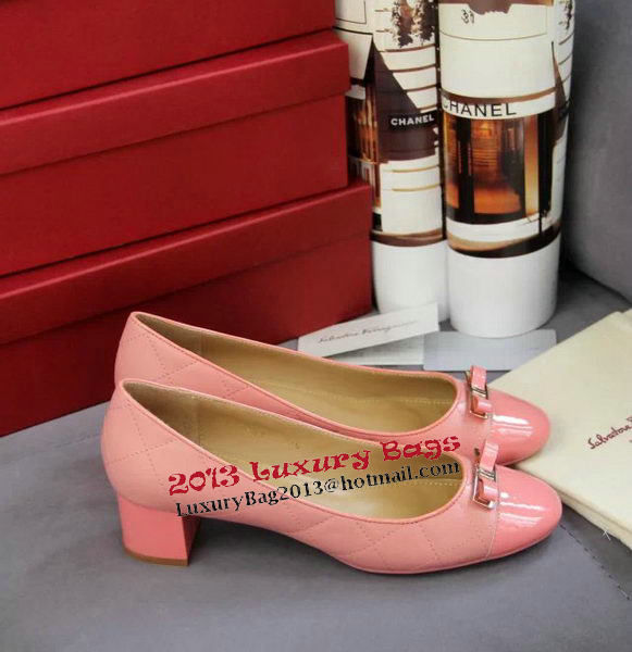 Ferragamo Sheepskin Leather Pump FL0524 Pink