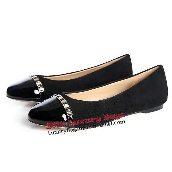 Ferragamo Ballerina Suede Leather FL0559 Black