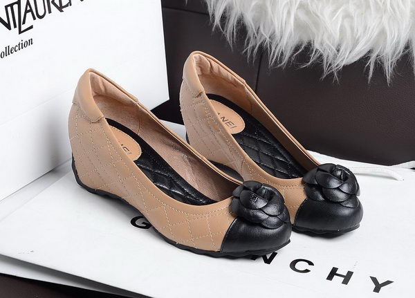 Chanel Ballerina Flat Sheepskin Leather CH1202 Apricot&Black