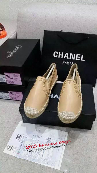 Chanel Leather Espadrilles CH1233LRF Apricot