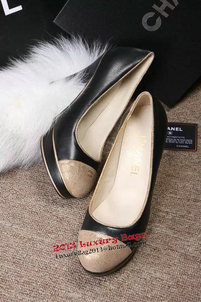 Chanel Pump Sheepskin Leather CH1288T Black