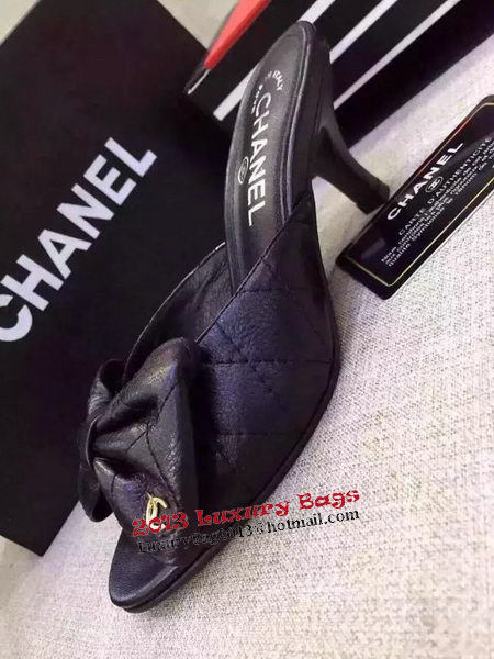 Chanel Sandal Lambskin Leather CH1262LK Black