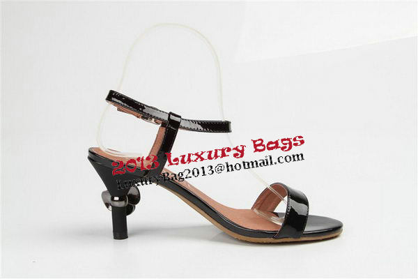 Chanel Sandal Patent Leather CH1207YF Black