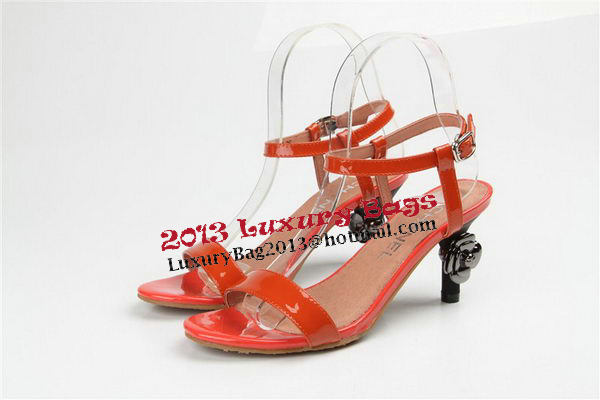 Chanel Sandal Patent Leather CH1207YF Orange