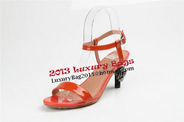 Chanel Sandal Patent Leather CH1207YF Orange