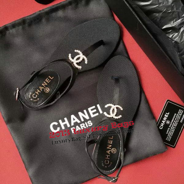 Chanel Thong Sandal CH1268VT Black