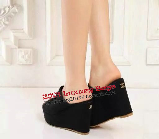 Chanel Wedges Canvas CH1111LRF Black