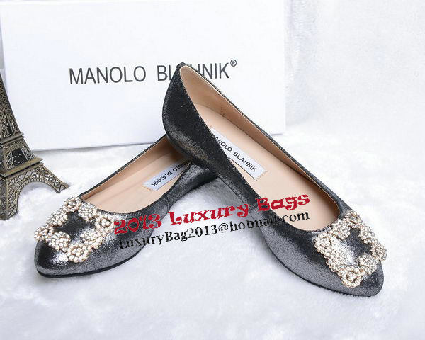 Manolo Blahnik Ballerina Satin Canvas MB088 Grey