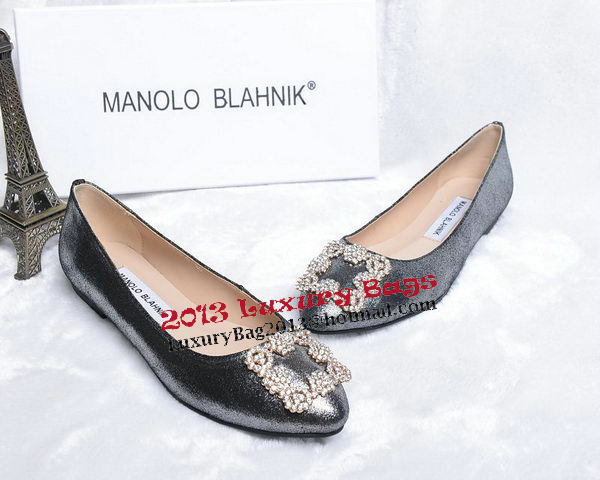 Manolo Blahnik Ballerina Satin Canvas MB088 Grey