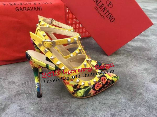 Valentino Calfskin Leather Pump VT511 Yellow