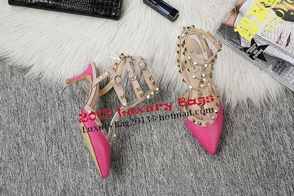 Valentino Lizard Leather Pump VT470 Rose