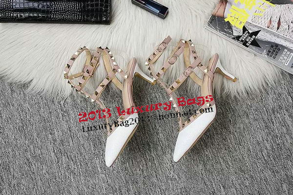 Valentino Lizard Leather Pump VT470 White