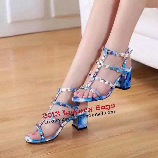 Valentino Sandals Leather VT527 Blue