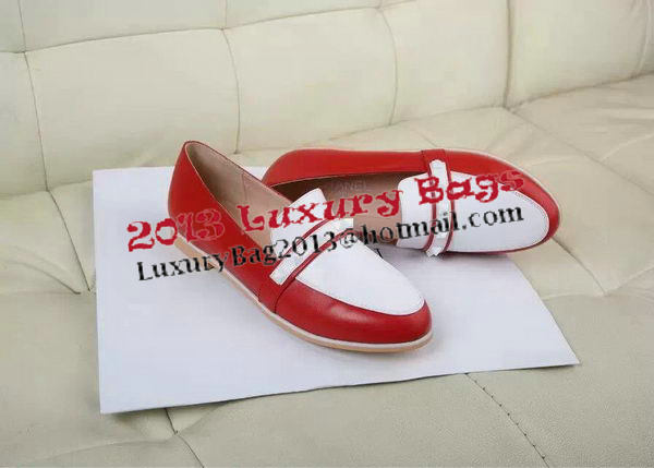 Chanel Casual Shoes Leather CH1313 Red&White