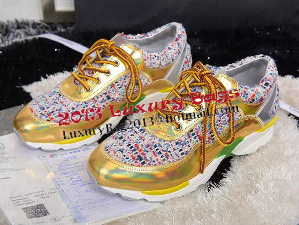 Chanel Casual Shoes Weave CH1330 Gold