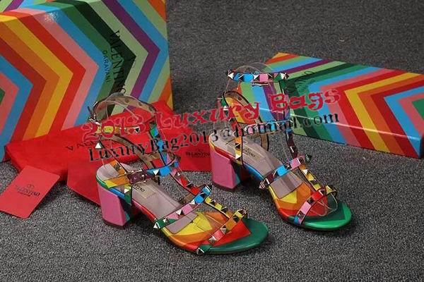 Valentino Leather Sandal VT559 Multicolour