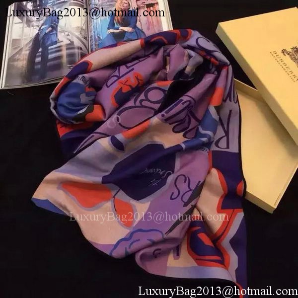 Burberry Scarves Cashmere BUR28 Purple