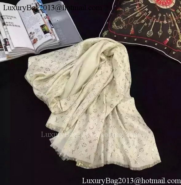 Louis Vuitton Scarf Silk LV112 OffWhite