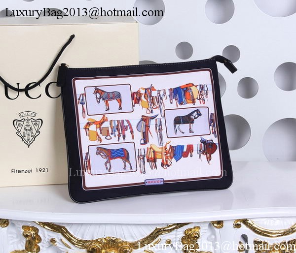 Gucci Horse Frame Print Travel Pouch 388917