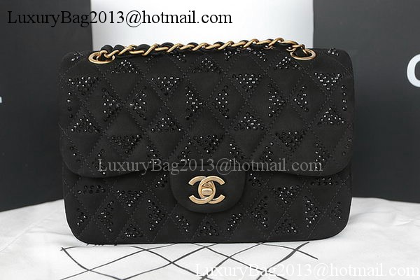 Chanel 2.55 Series Flap Bag Diamond Leather A1112CF Black