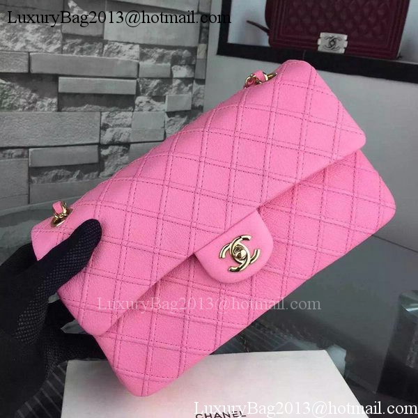 Chanel 2.55 Series Flap Bag Deerskin Leather A5024 Pink