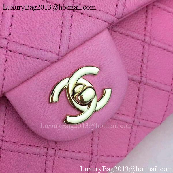 Chanel 2.55 Series Flap Bag Deerskin Leather A5024 Pink