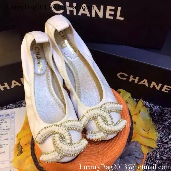 Chanel Ballerina Flat CH1516 White