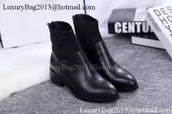 Chanel Sheepskin Leather Ankle Boot CH1504 Black