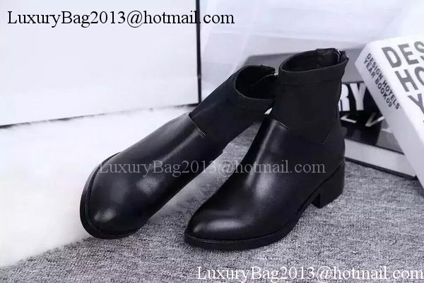 Chanel Sheepskin Leather Ankle Boot CH1504 Black