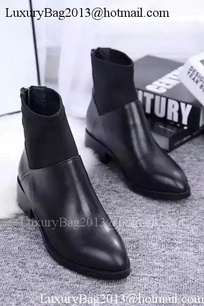 Chanel Sheepskin Leather Ankle Boot CH1504 Black