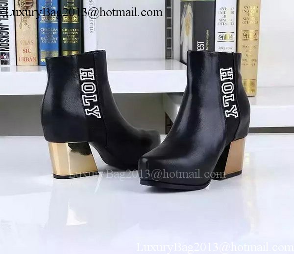 Chanel Sheepskin Leather Ankle Boot CH1505 Black