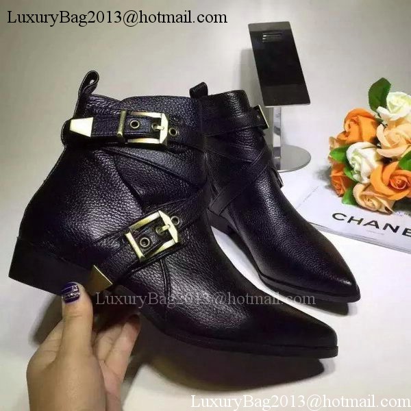 Chanel Sheepskin Leather Ankle Boot CH1506 Black