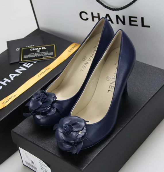 Chanel Sheepskin Leather Pump CH1418 Royal