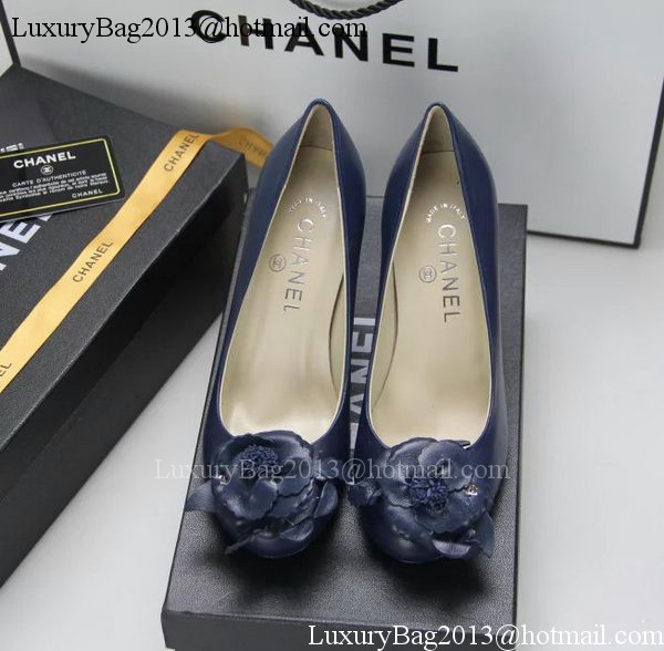 Chanel Sheepskin Leather Pump CH1418 Royal