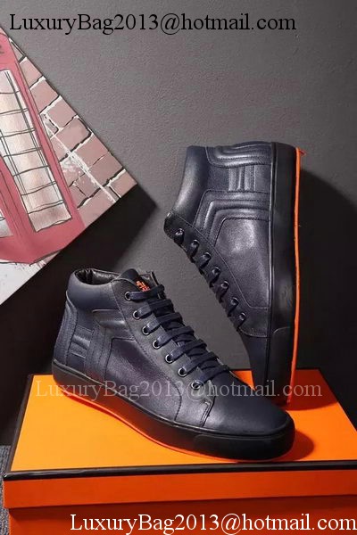 Hermes Casual Shoes Leather HO570 Royal