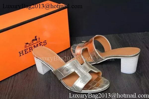 Hermes Slipper Leather HO0518 Gold