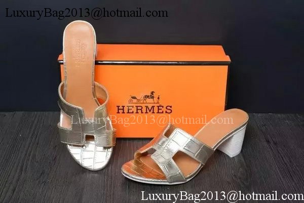 Hermes Slipper Leather HO0518 Gold