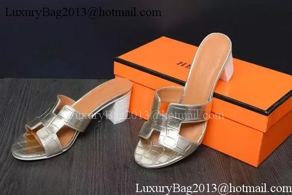 Hermes Slipper Leather HO0518 Gold